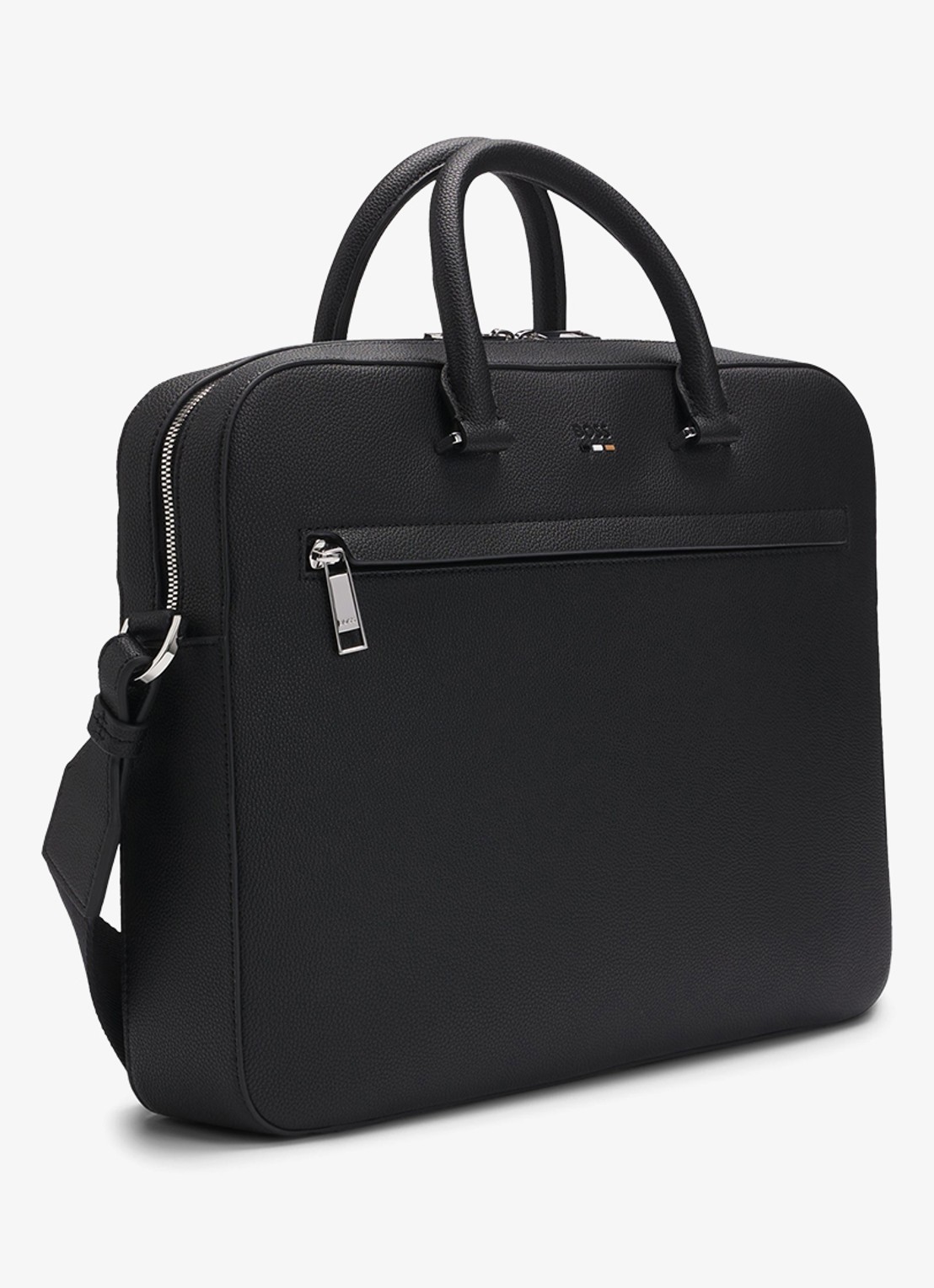 BOSS Ray laptoptas met laptopvak en afneembare schouderriem - detail 5 zwart
