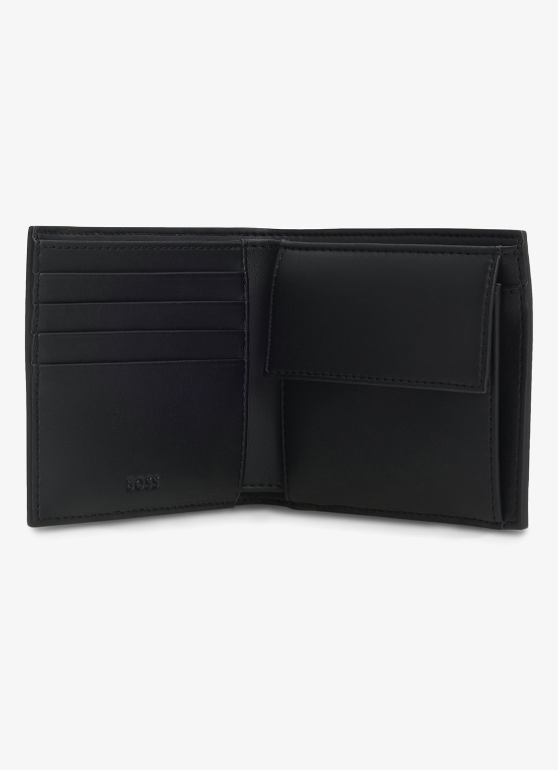 BOSS Ray_MP_4cc_Coin portemonnee met logoprint - achterkant black-002 / zwart