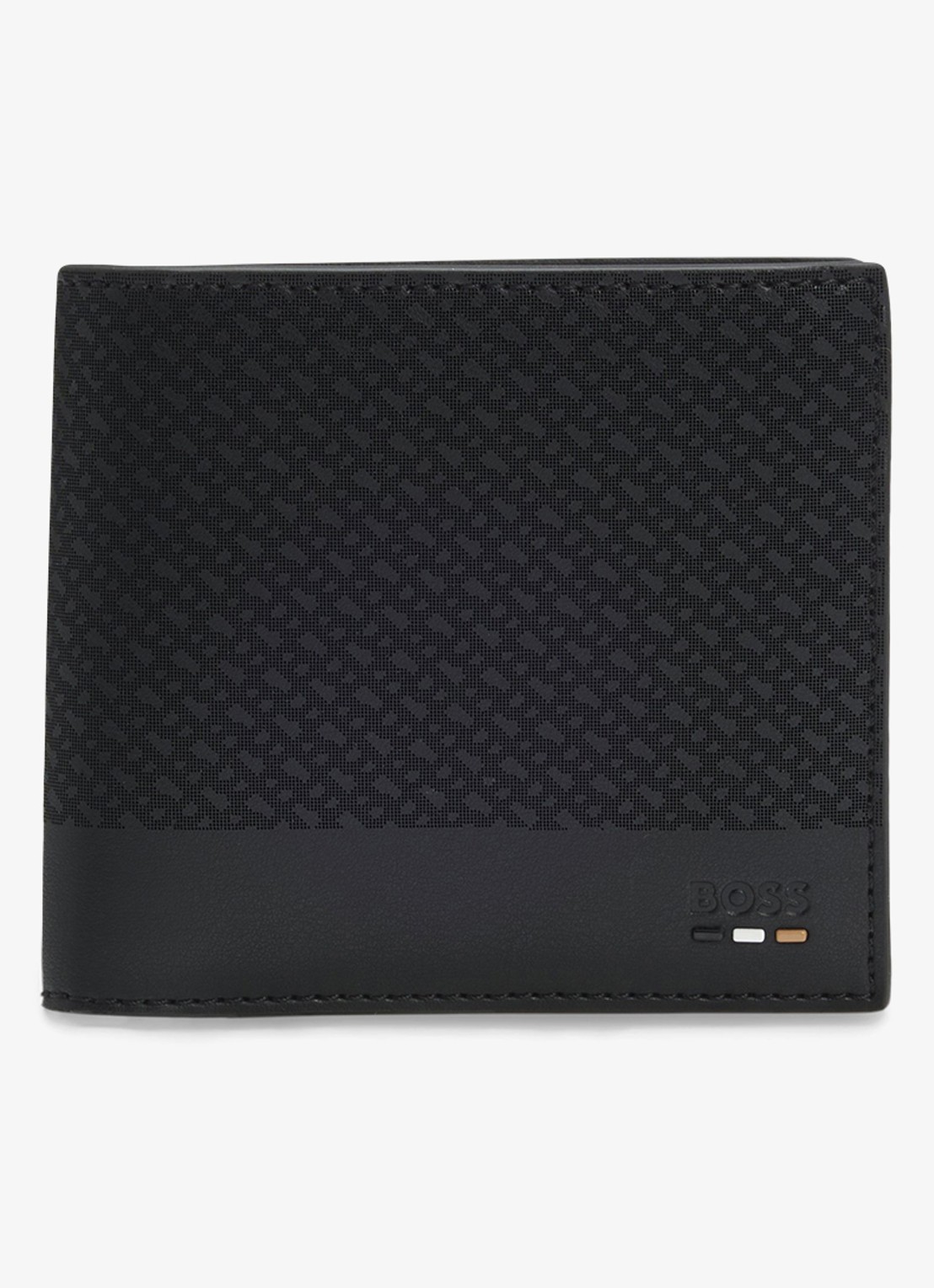 BOSS Ray_MP_4cc_Coin portemonnee met logoprint - voorkant 2 black-002 / zwart