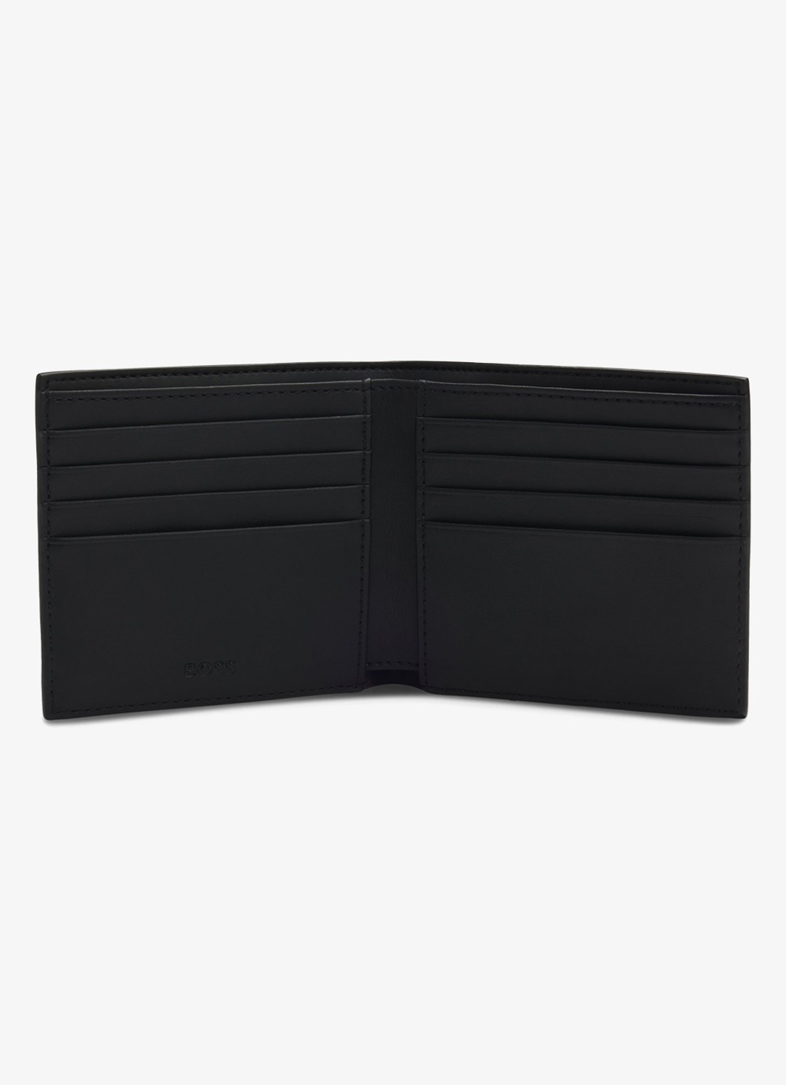 BOSS Ray_MP_8cc portemonnee met logoprint - achterkant 3 black-002 / zwart