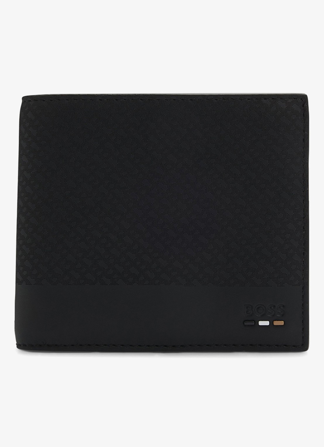BOSS Ray_MP_8cc portemonnee met logoprint - voorkant black-002 / zwart