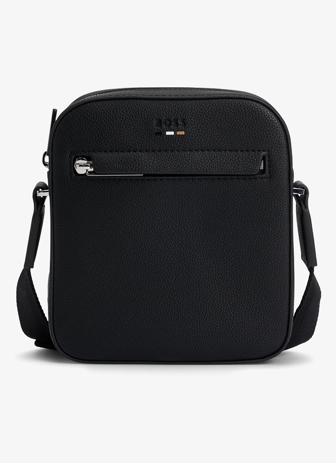 BOSS Ray NS crossbodytas met logo - voorkant 5 zwart