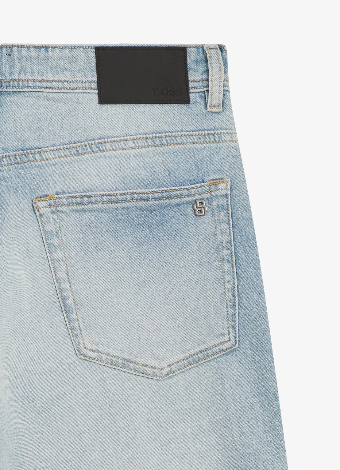 BOSS RE.MAINE-1-BO straight fit jeans met lichte wassing - detail 4 light/pastel blue-453 / blauw