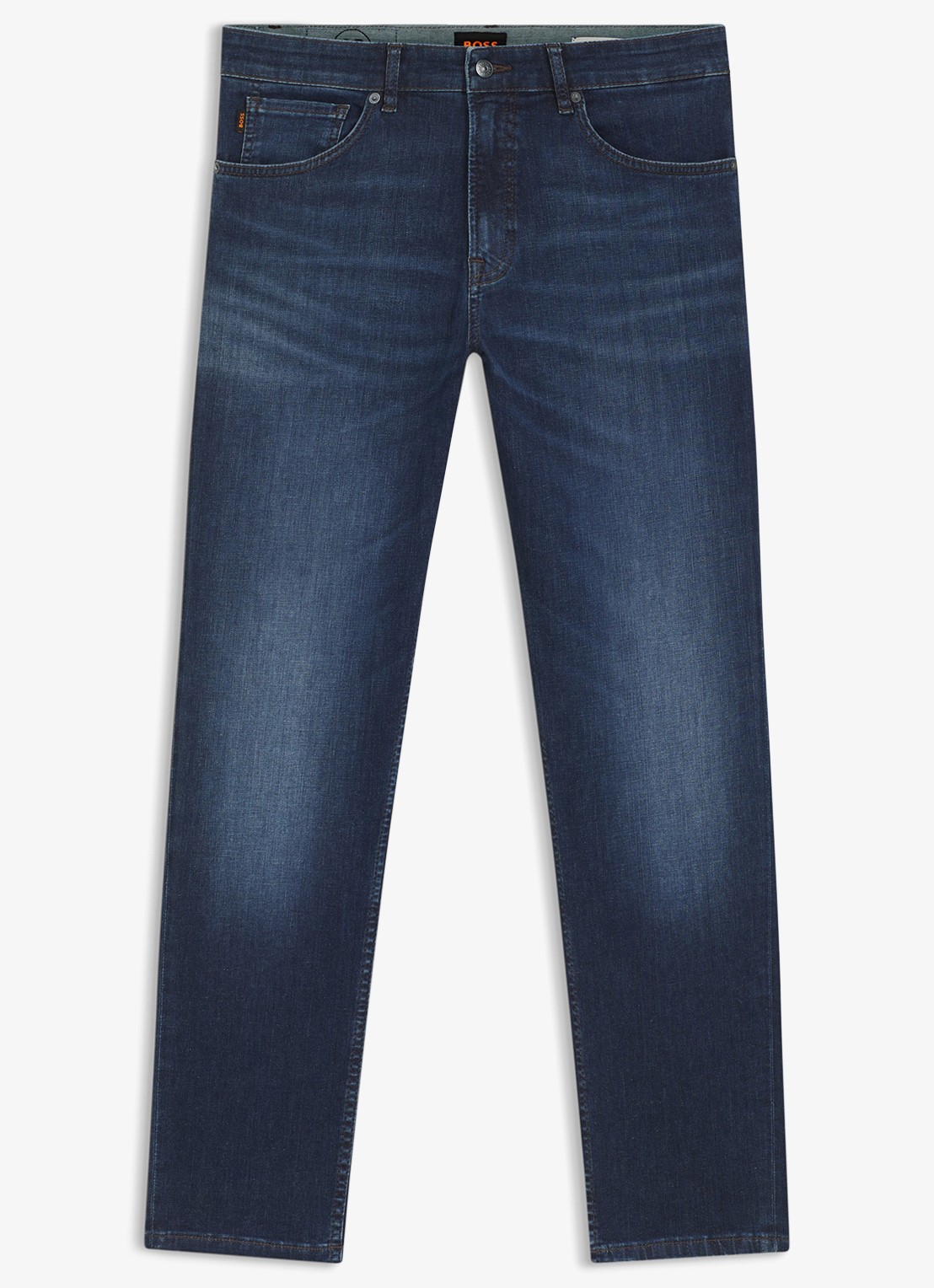 BOSS Re.Maine Bo regular fit jeans met medium wassing - voorkant medium blue-420 / blauw