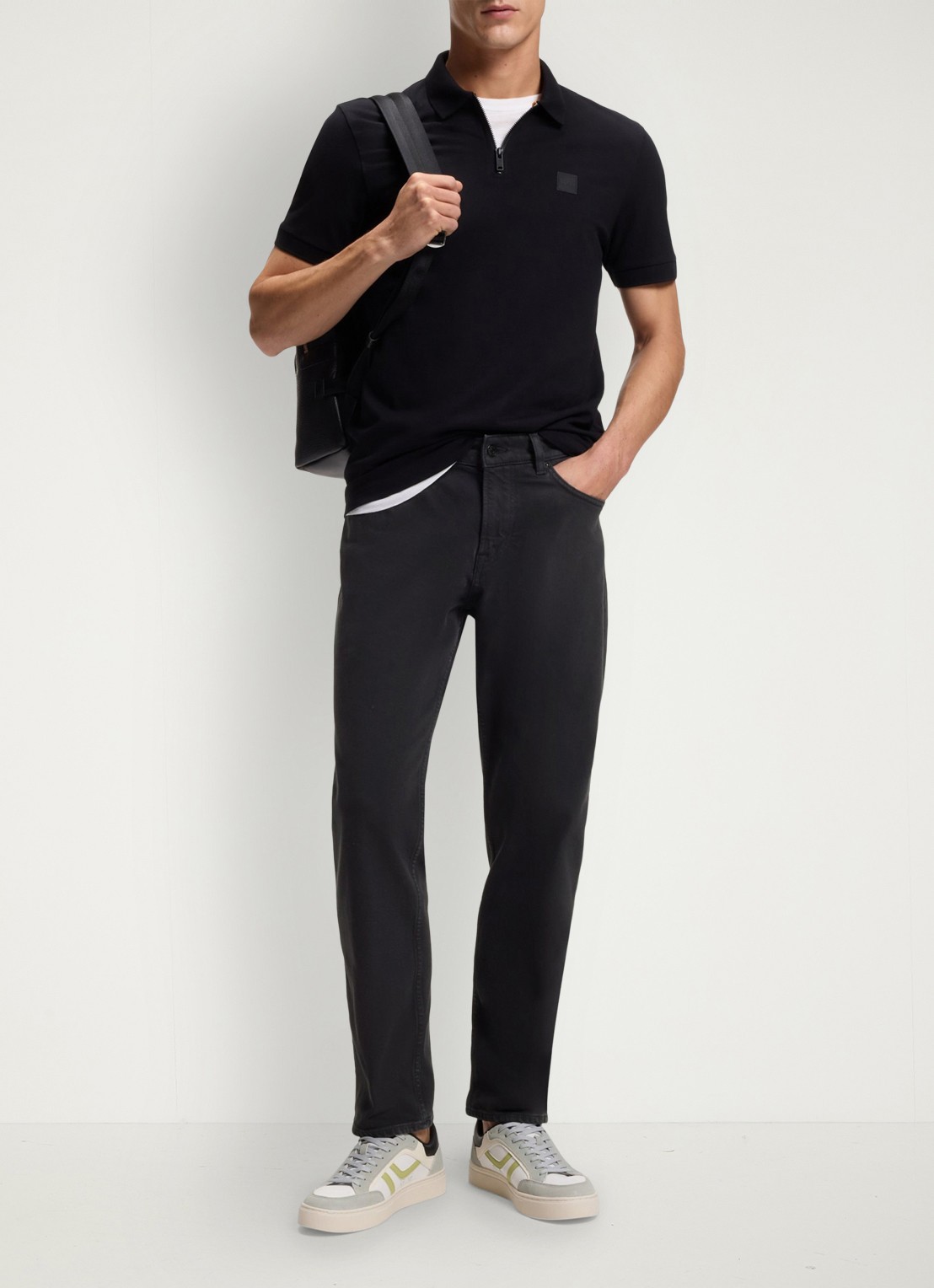 BOSS Re.Maine Bo regular fit jeans met stretch - voorkant 5 dark blue-404 / blauw