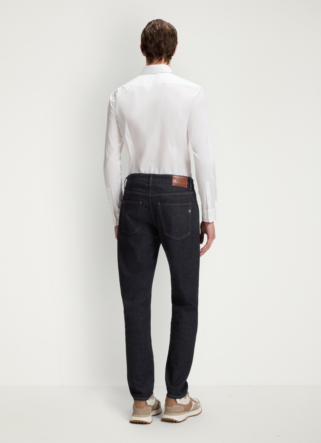 BOSS Re.Maine straight leg jeans met donkere wassing - detail 4 indigo