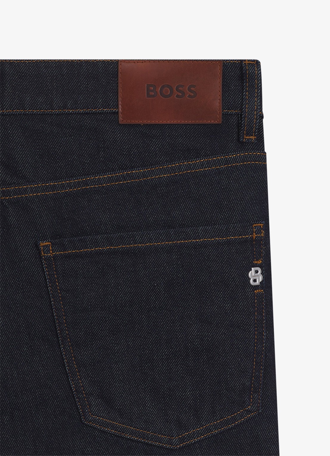 BOSS Re.Maine straight leg jeans met donkere wassing - detail 5 indigo
