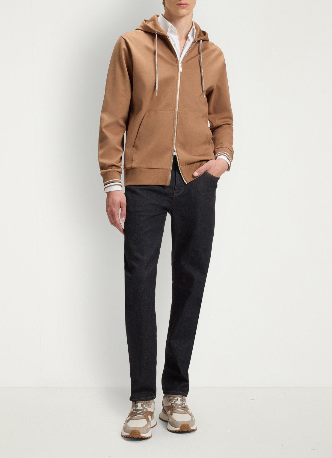 BOSS Re.Maine straight leg jeans met donkere wassing - voorkant 2 indigo