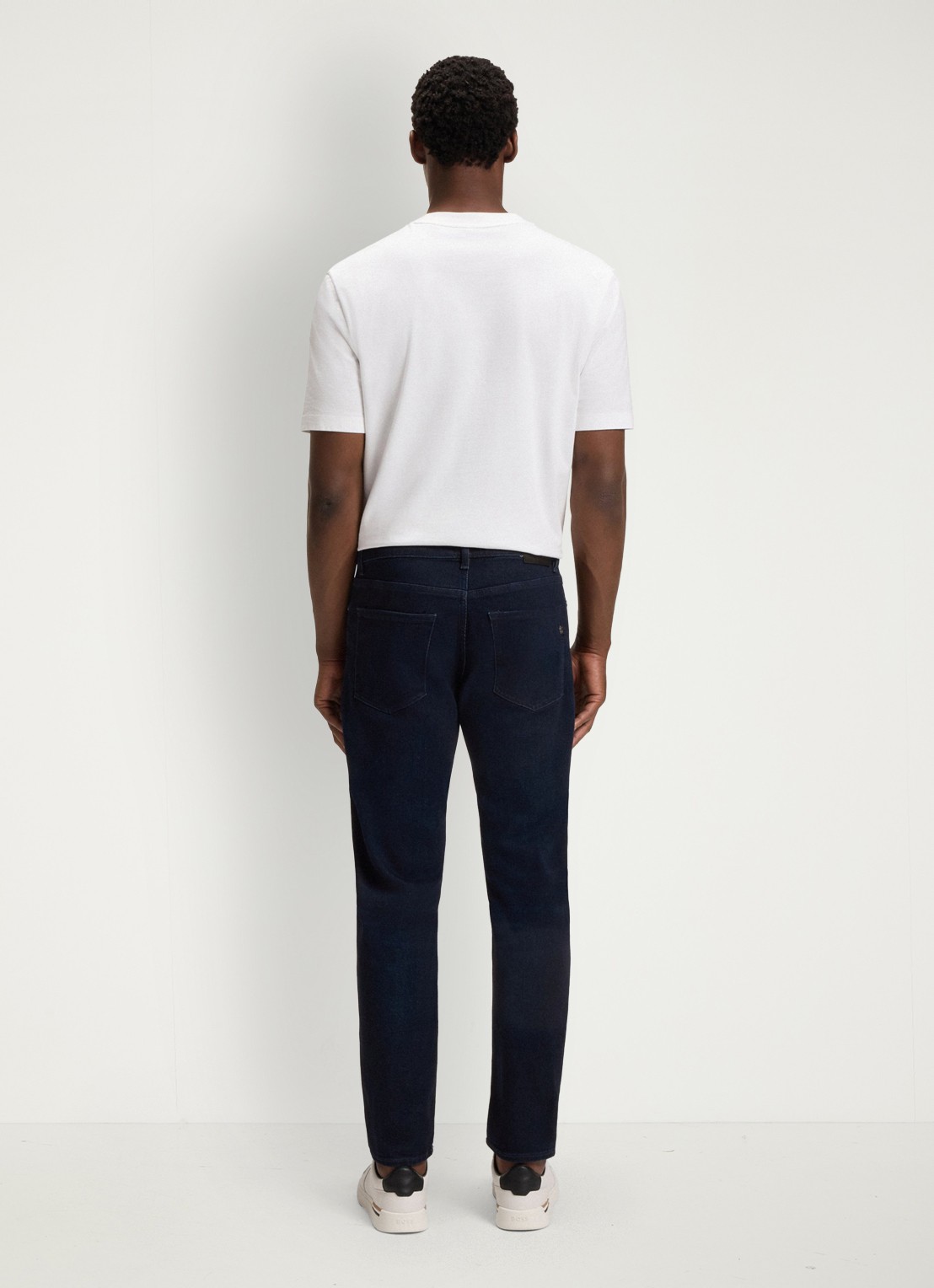 BOSS Re.maine straight leg jeans met donkere wassing - detail 2 donkerblauw
