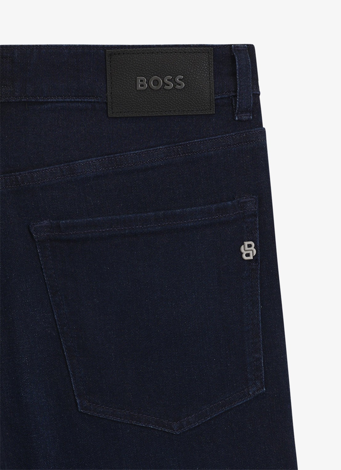 BOSS Re.maine straight leg jeans met donkere wassing - detail 3 donkerblauw
