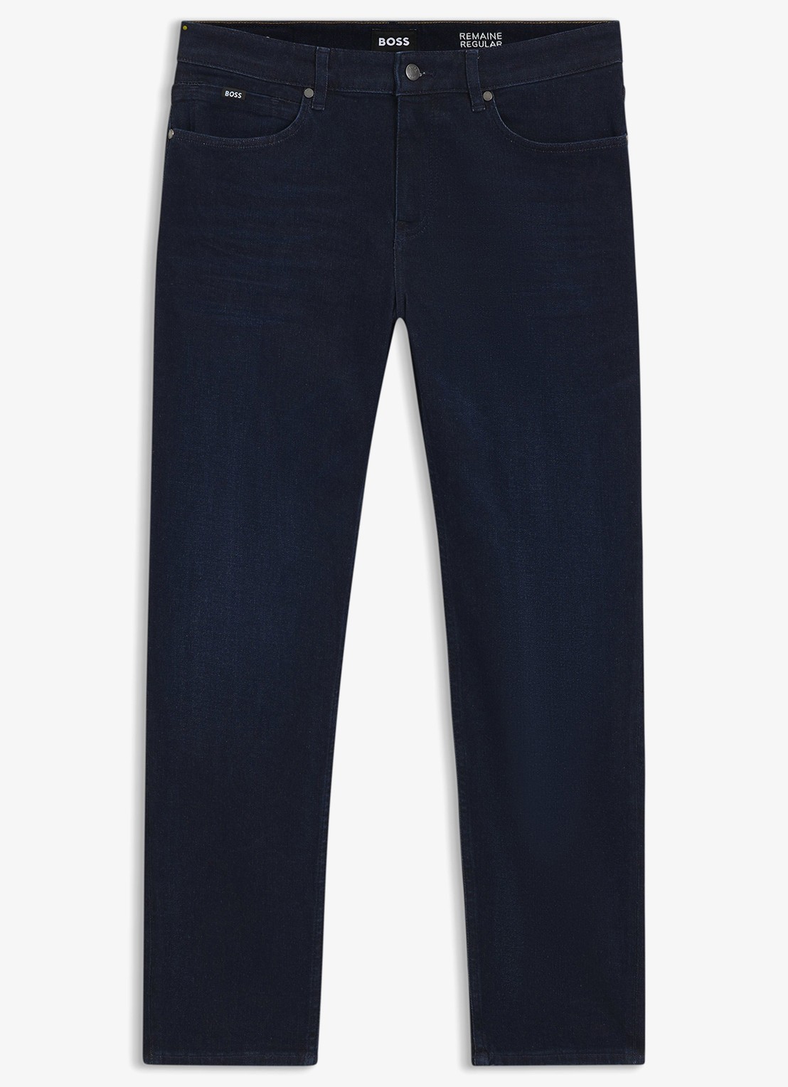 BOSS Re.maine straight leg jeans met donkere wassing - voorkant 5 donkerblauw