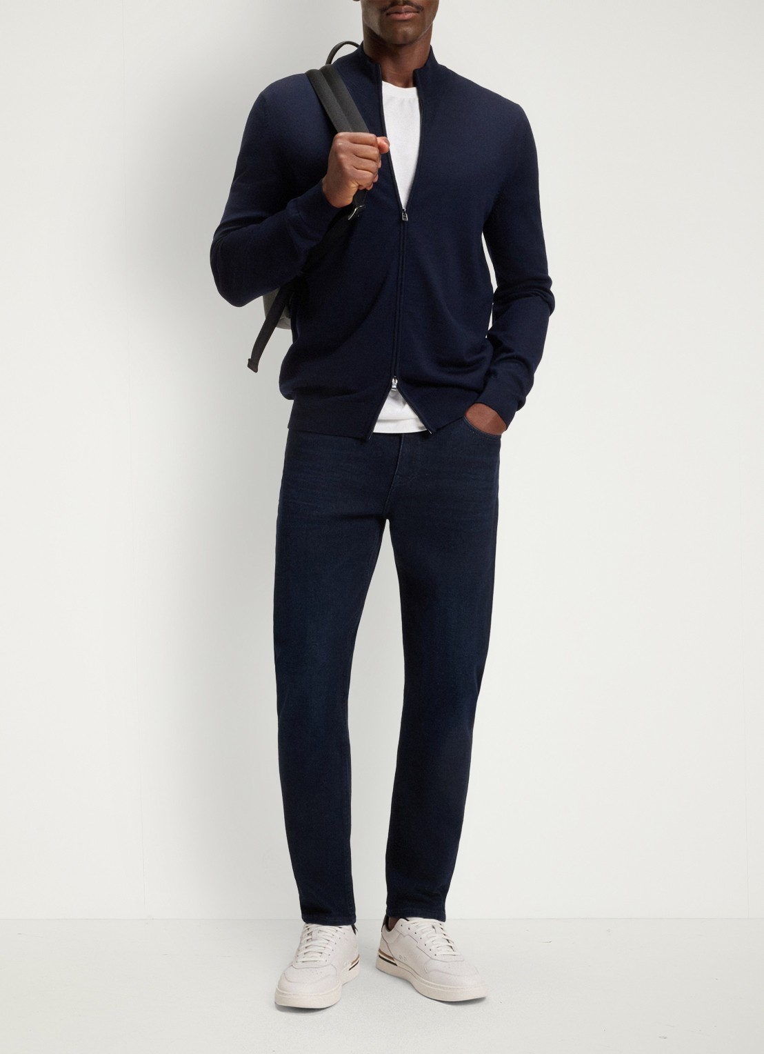BOSS Re.maine straight leg jeans met donkere wassing - voorkant 6 donkerblauw