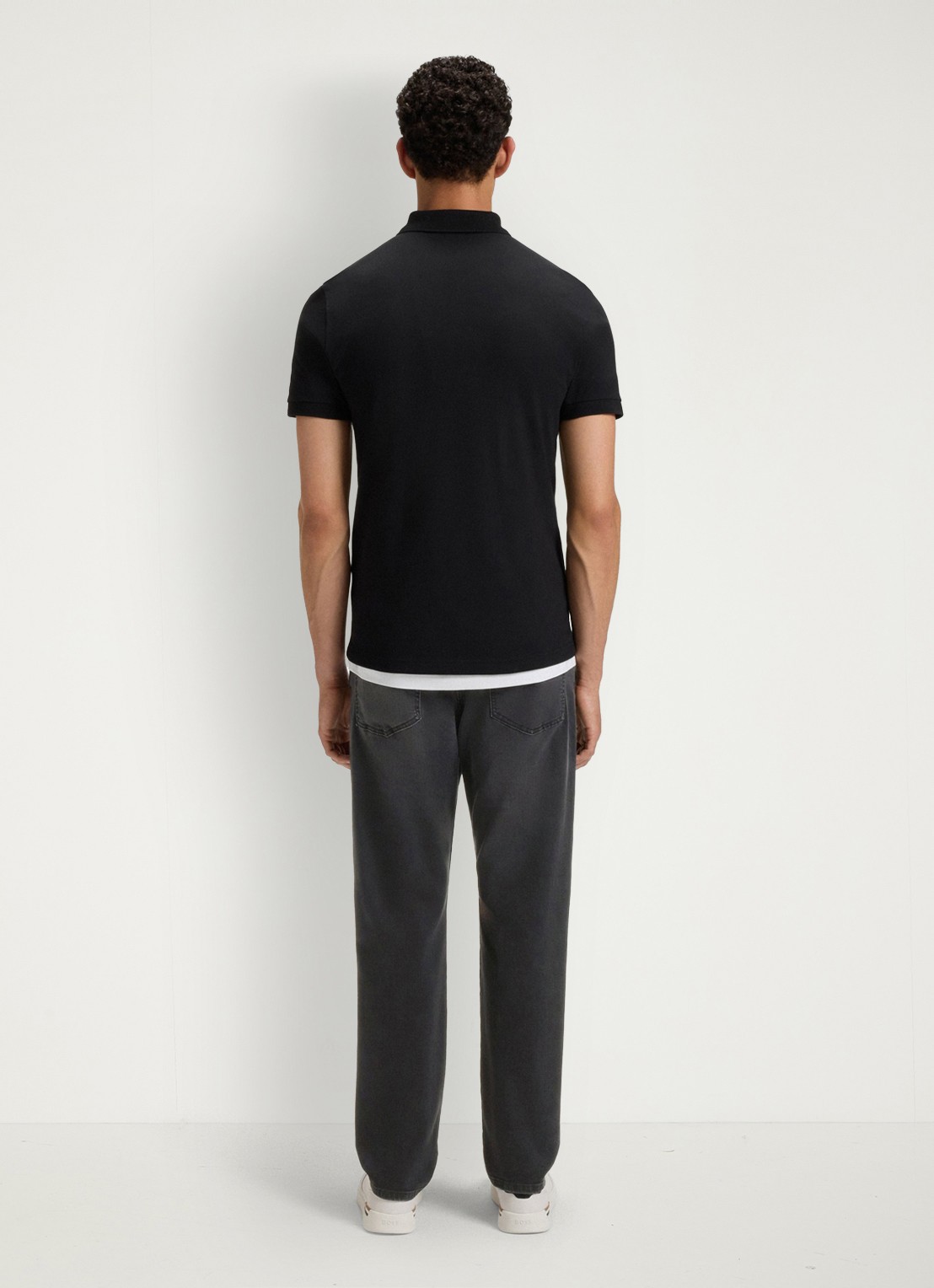 BOSS Re.Maine straight leg jeans met gekleurde wassing - achterkant 3 zwart