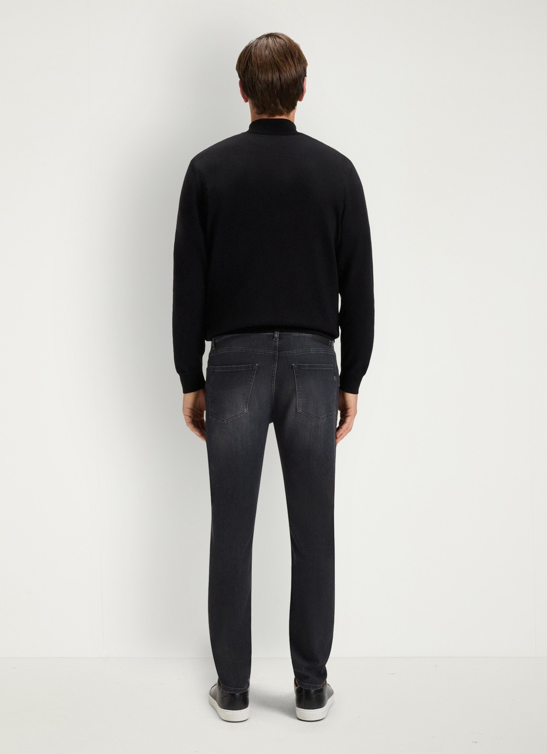 BOSS Re.maine straight leg jeans met gekleurde wassing - detail 2 donkergrijs