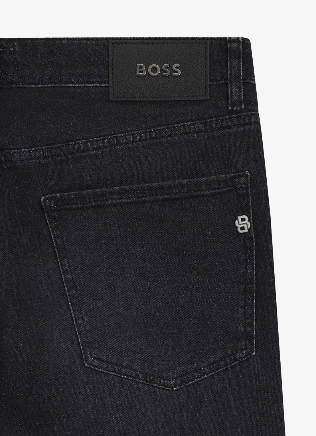 BOSS Re.maine straight leg jeans met gekleurde wassing - detail 3 donkergrijs