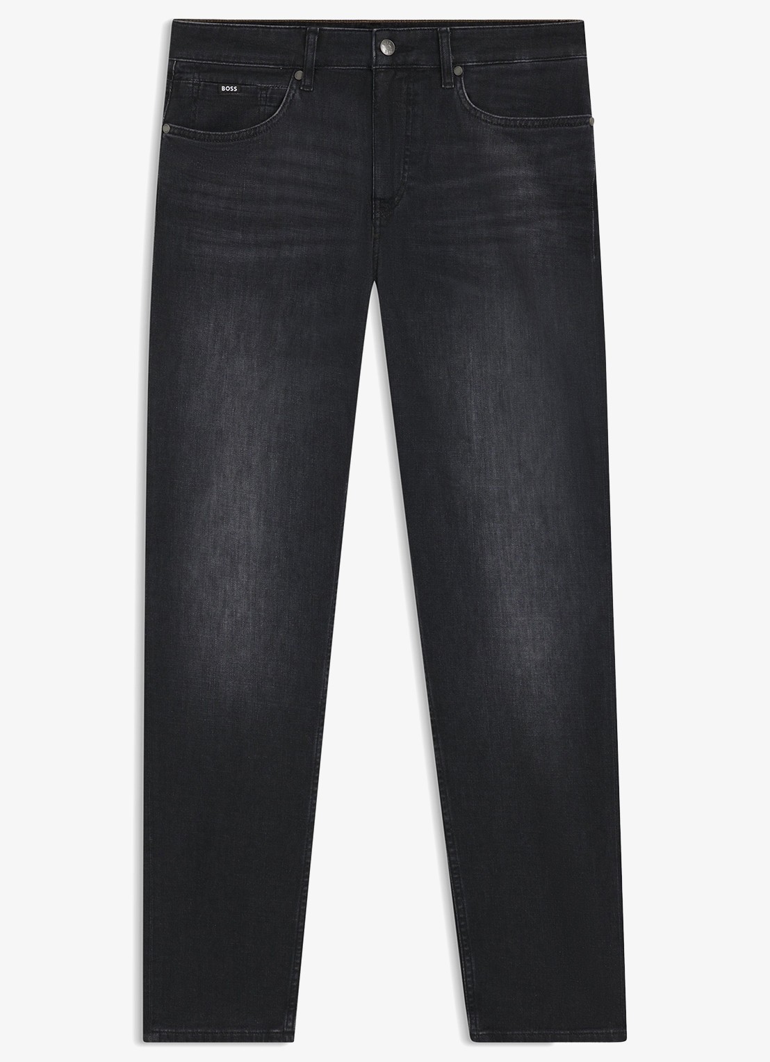 BOSS Re.maine straight leg jeans met gekleurde wassing - voorkant 5 donkergrijs