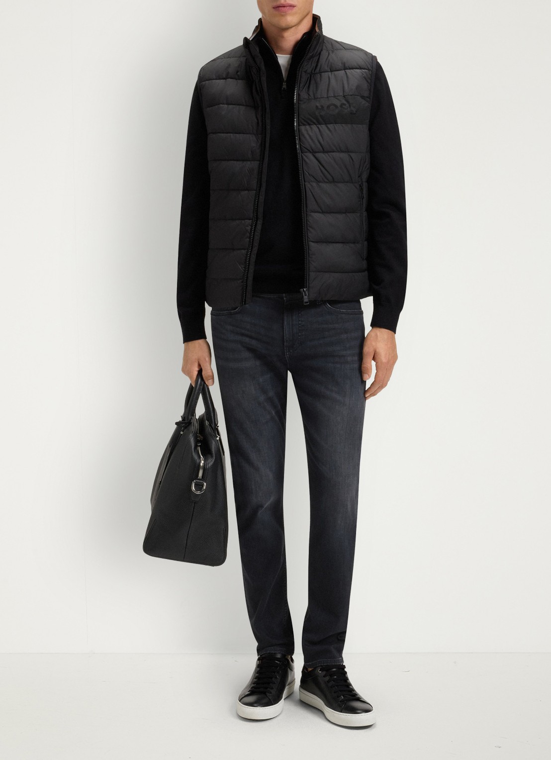 BOSS Re.maine straight leg jeans met gekleurde wassing - voorkant 6 donkergrijs