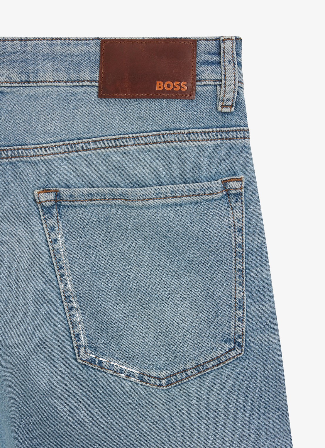 BOSS Re.Maine straight leg jeans met lichte wassing - detail 5 indigo