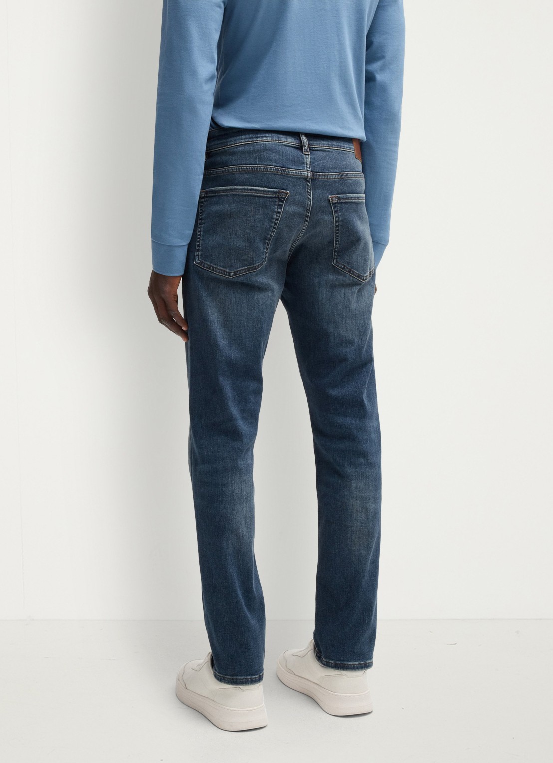 BOSS Re.Maine straight leg jeans met medium wassing - detail 4 indigo