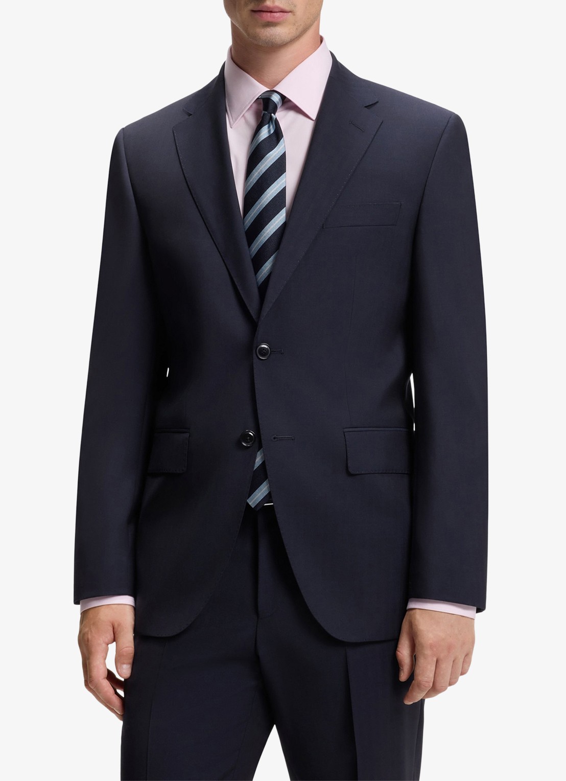 BOSS Regular fit 2-delig pak van scheerwol - detail donkerblauw