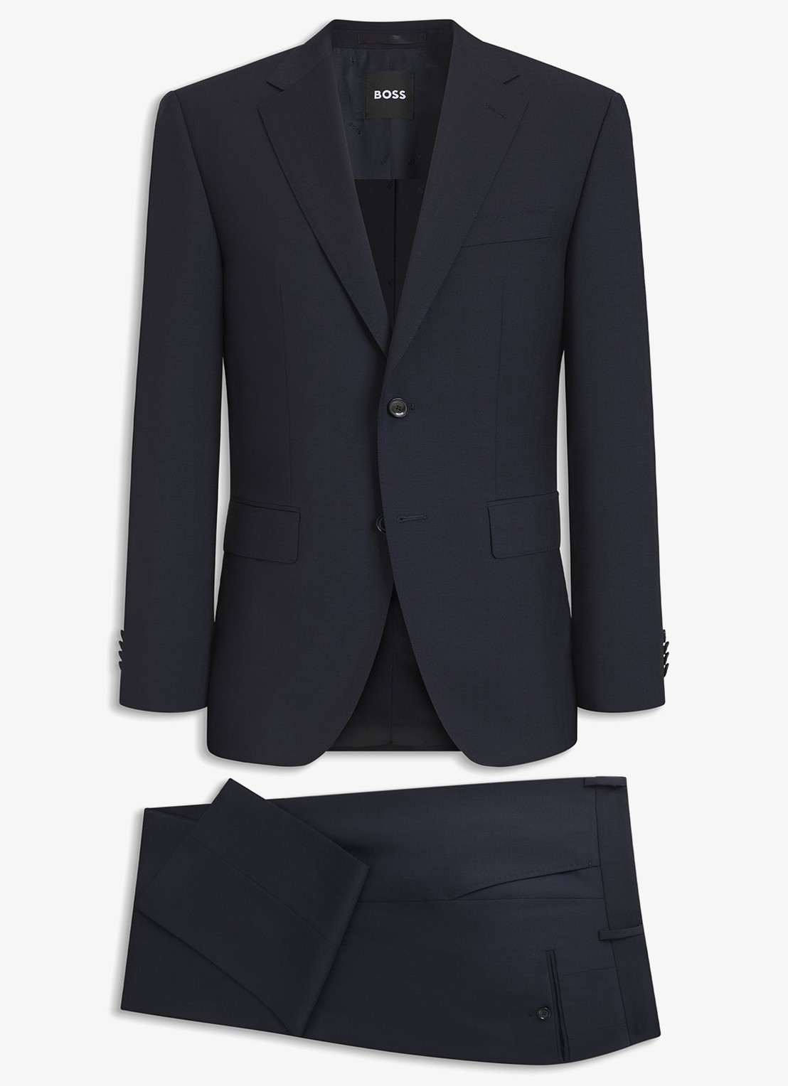 BOSS Regular fit 2-delig pak van scheerwol - voorkant 7 donkerblauw