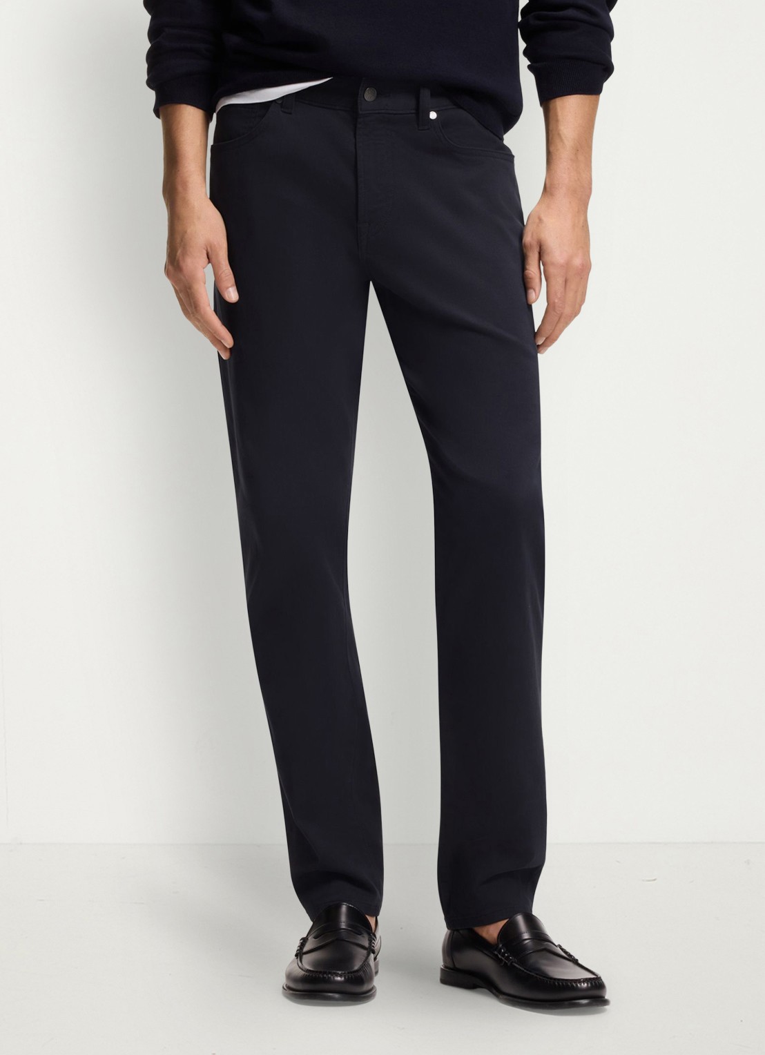 BOSS Regular fit broek met steekzakken - detail 3 donkerblauw