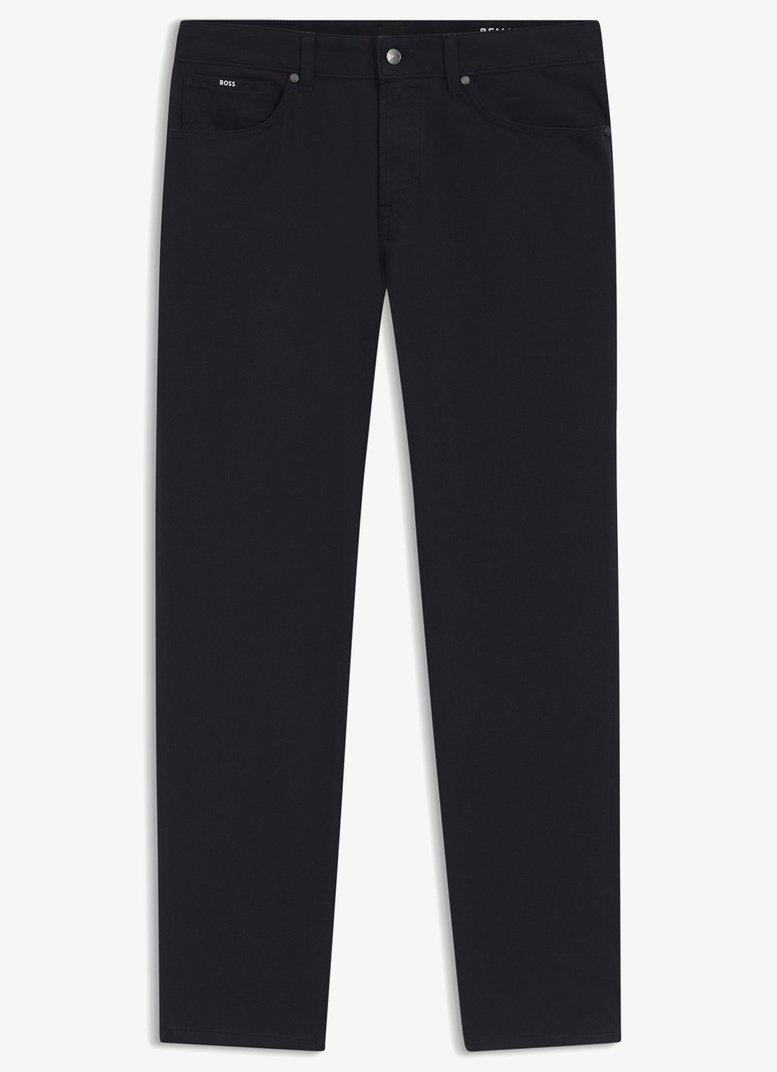 BOSS Regular fit broek met steekzakken - voorkant donkerblauw