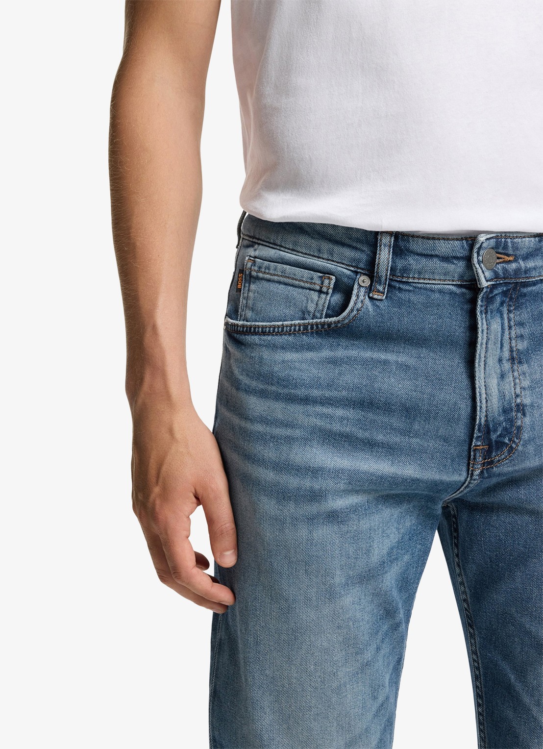 BOSS Regular fit jeans met steekzakken - detail 5 indigo