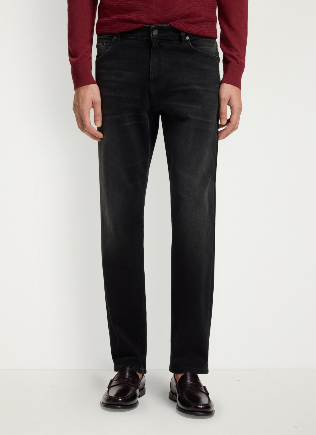 BOSS Regular fit jeans met steekzakken - detail 3 zwart