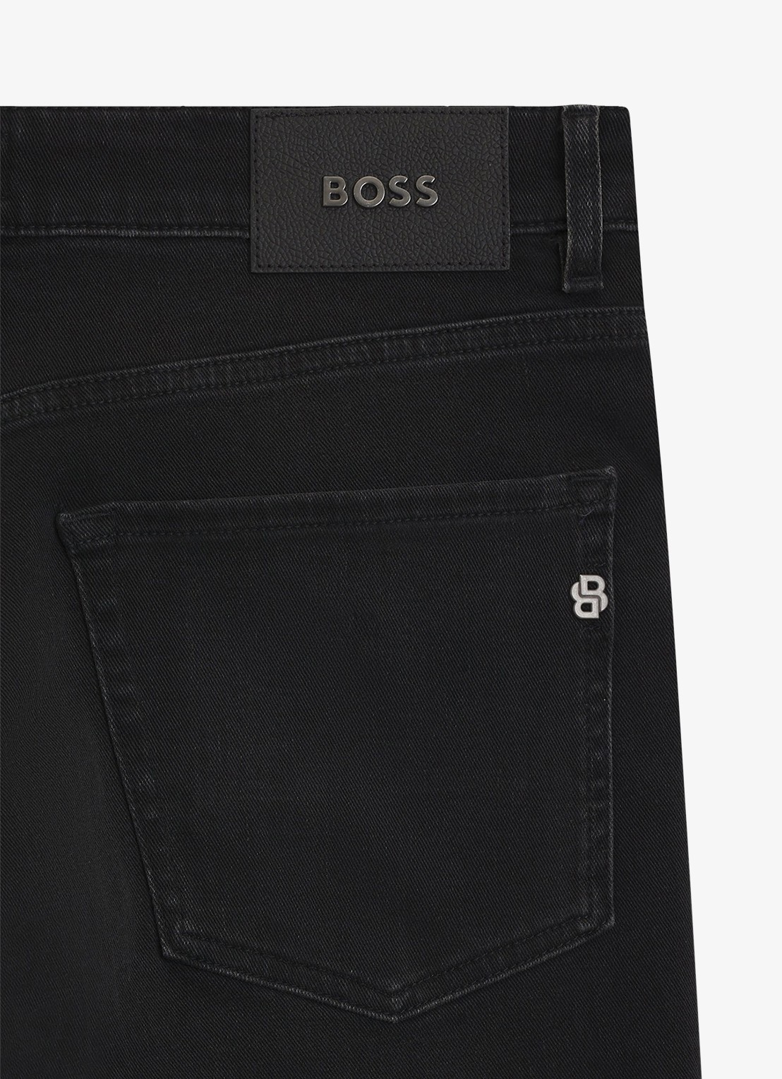 BOSS Regular fit jeans met steekzakken - detail 5 zwart