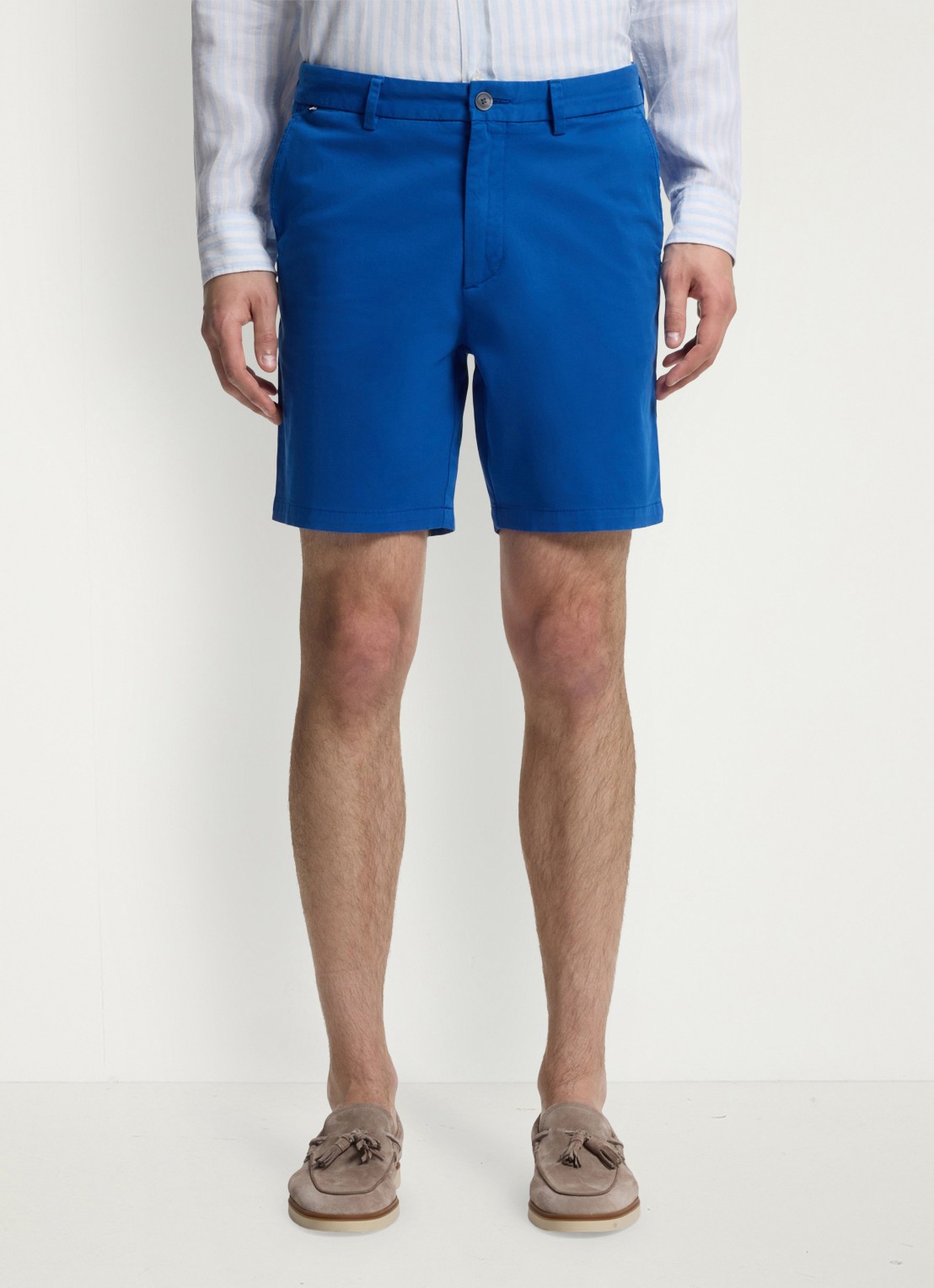 BOSS Regular fit korte broek met steekzakken - detail blauw