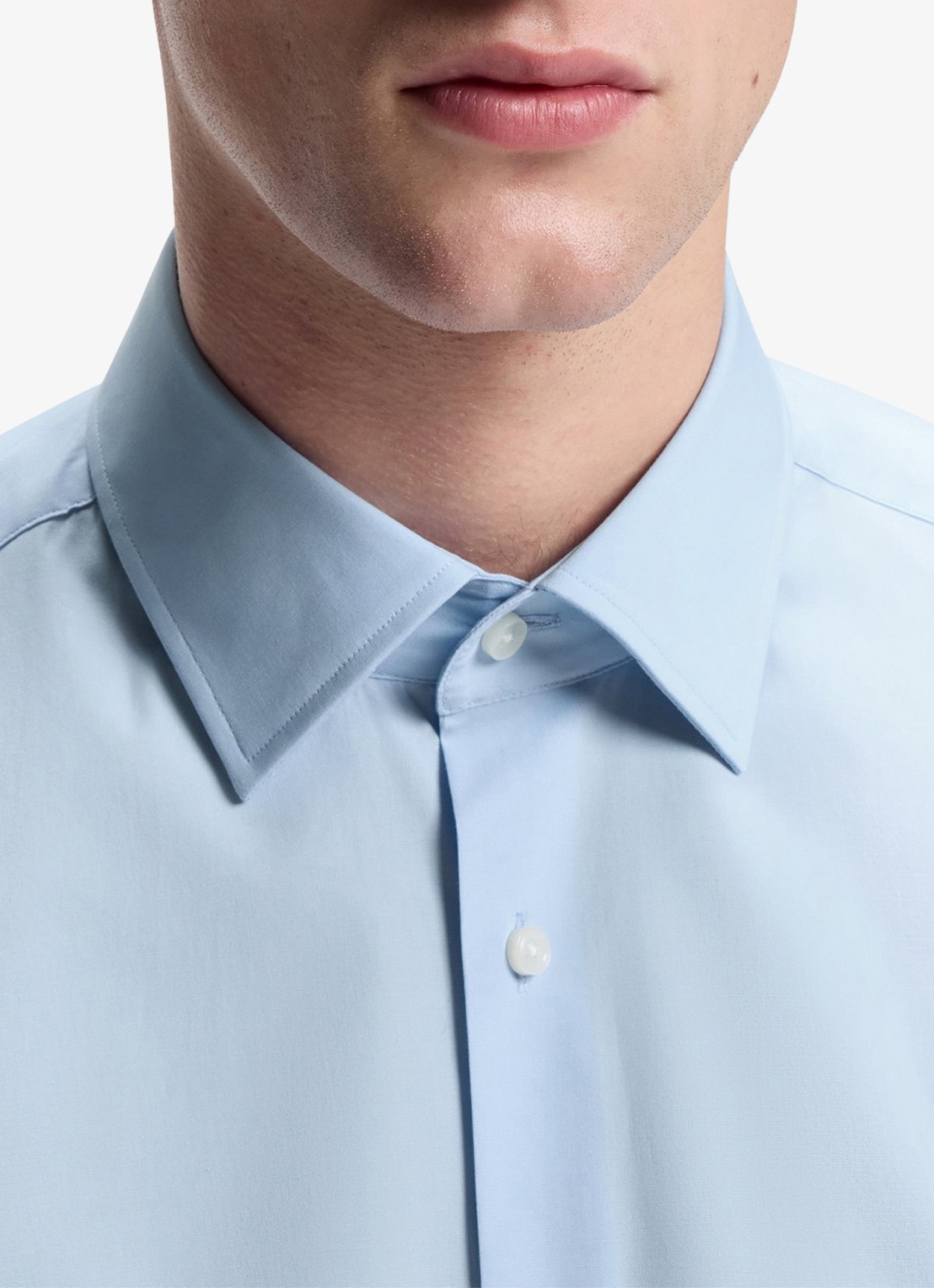 BOSS Regular fit overhemd in katoenblend - detail 5 lichtblauw