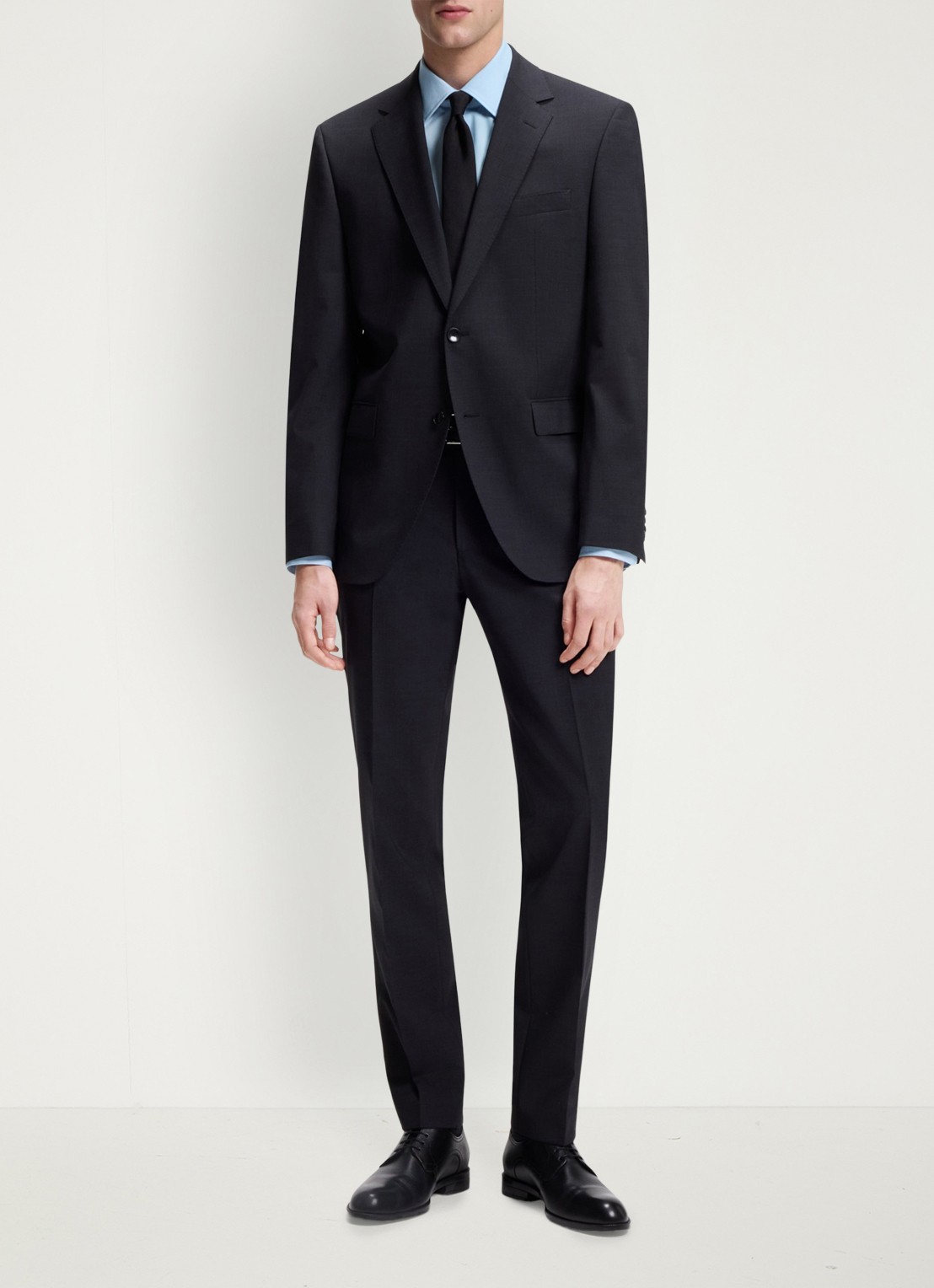 BOSS Regular fit overhemd in katoenblend - voorkant 6 lichtblauw
