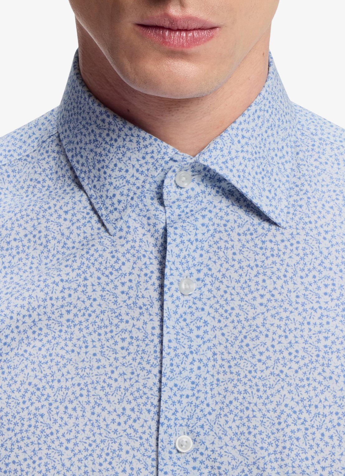 BOSS Regular fit overhemd met grafische print - detail 3 lichtblauw