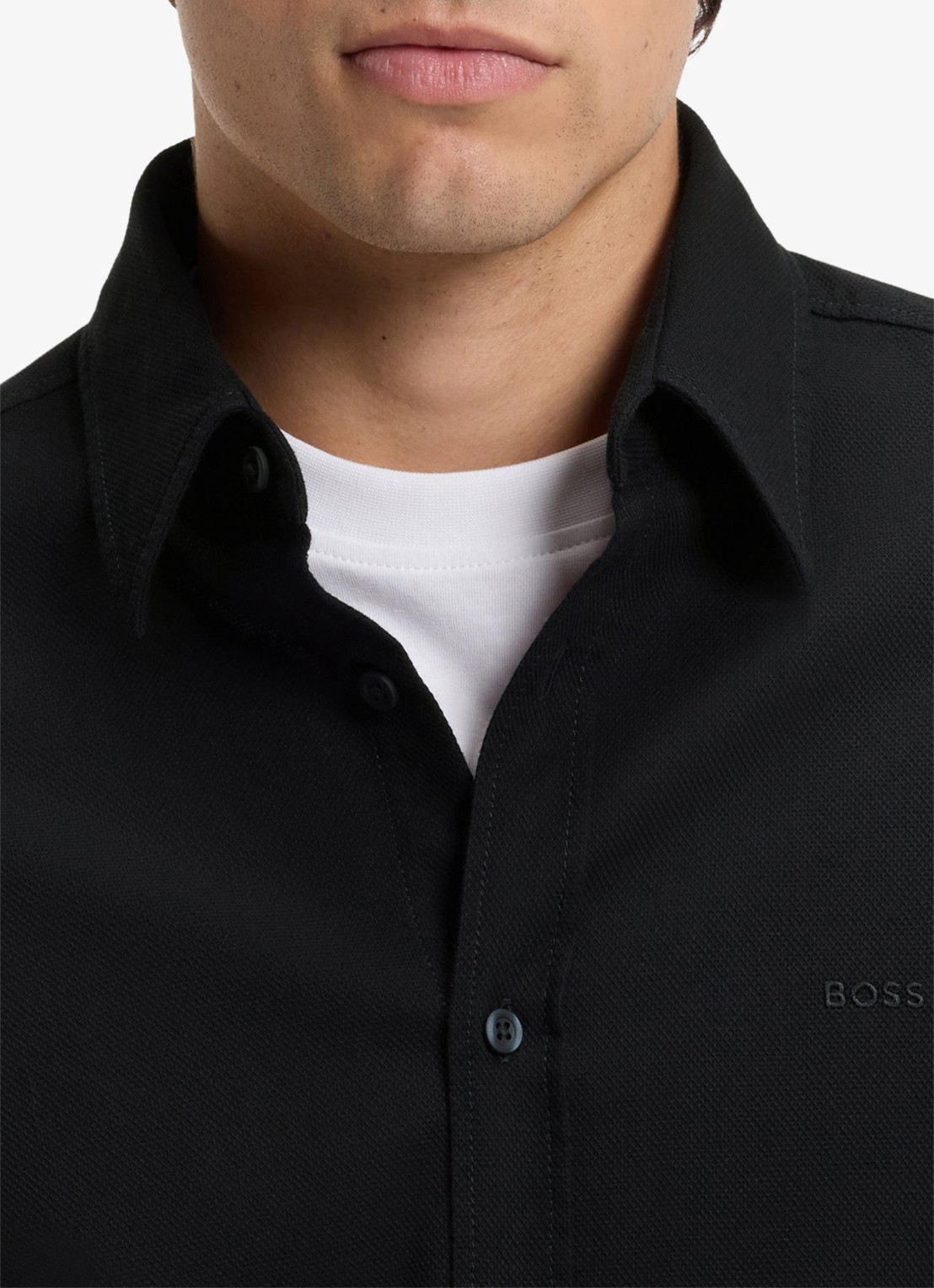 BOSS Regular fit overhemd met logo - detail 4 zwart