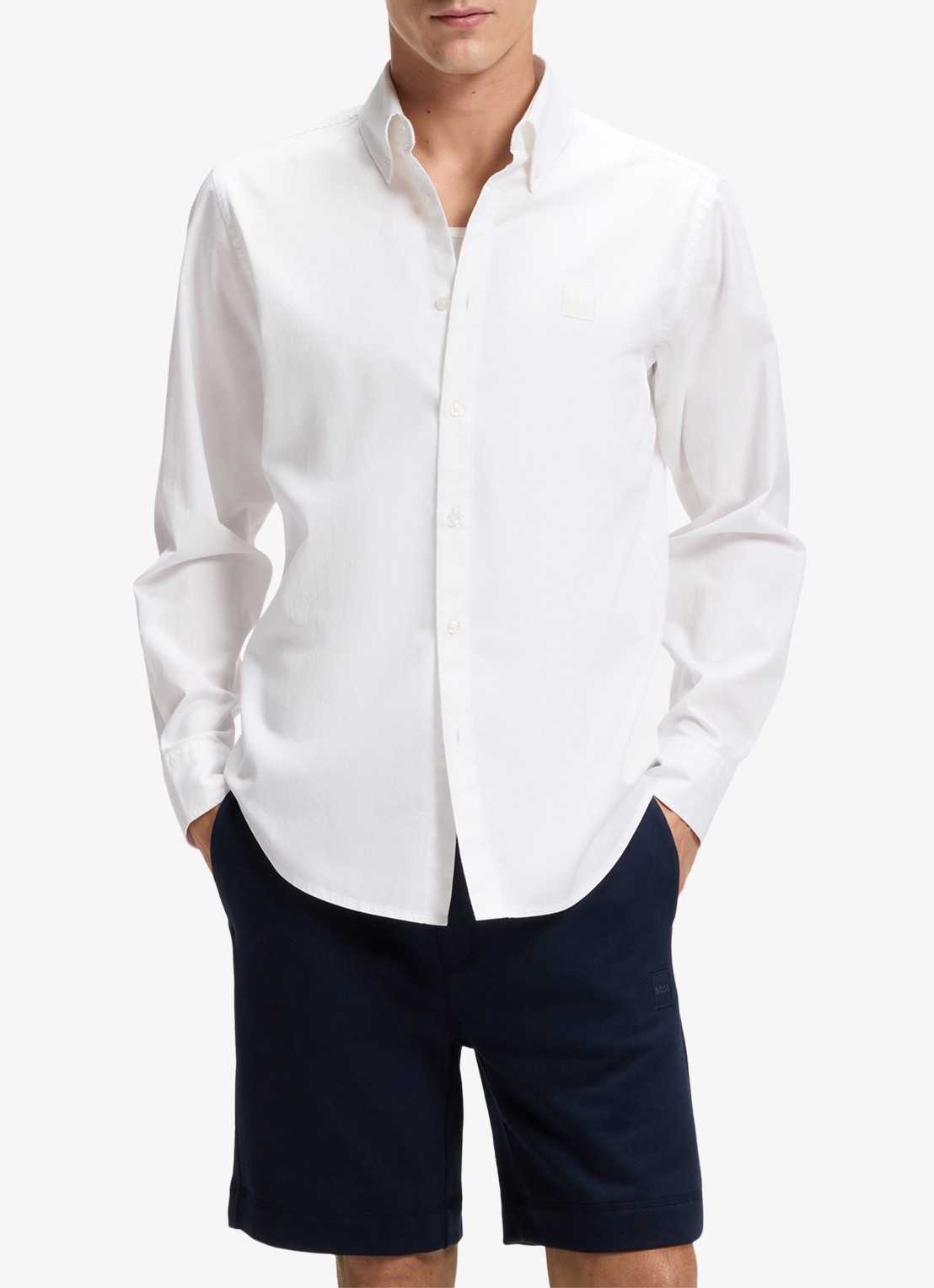 BOSS Regular fit overhemd met logo - detail 4 wit
