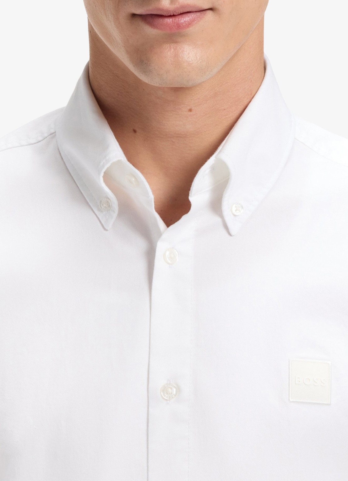 BOSS Regular fit overhemd met logo - detail 5 wit