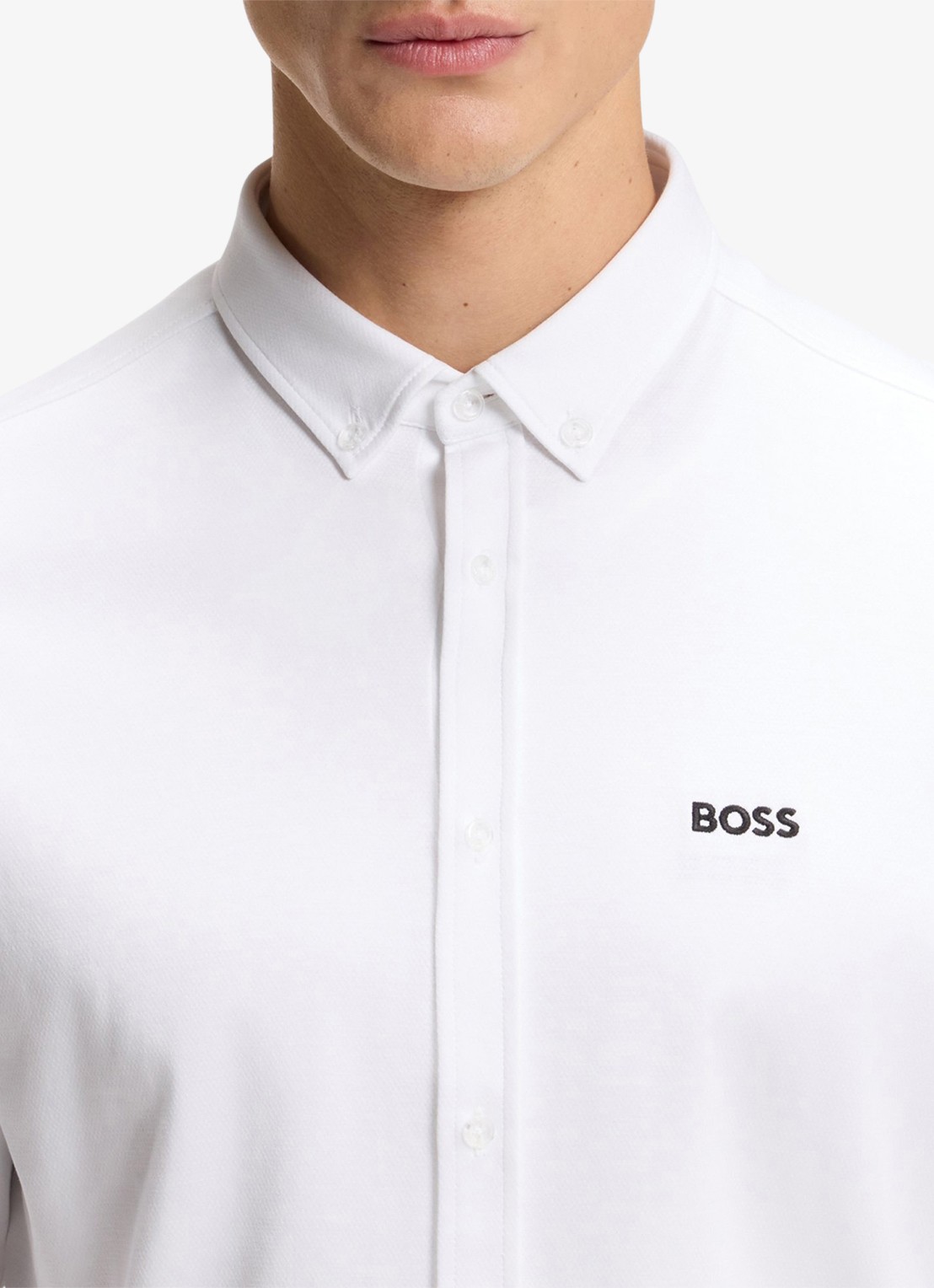 BOSS Regular fit overhemd met logo - detail 6 wit