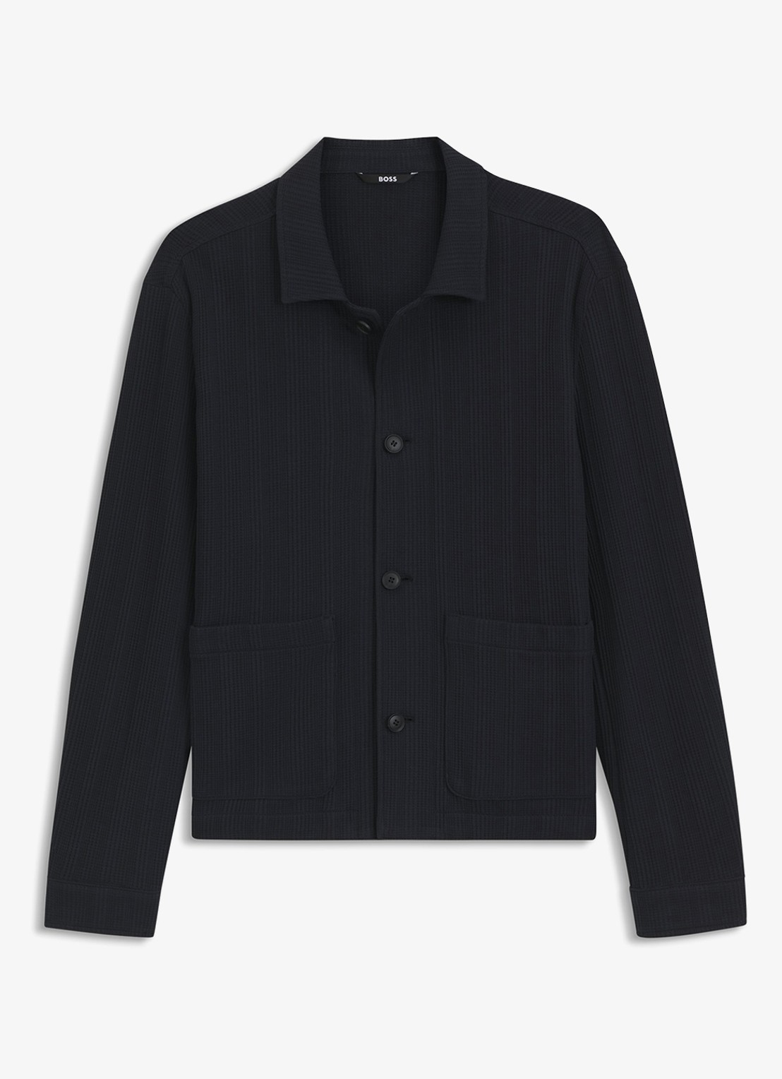 BOSS Regular fit overhemd met opgestikte zakken - voorkant 5 donkerblauw