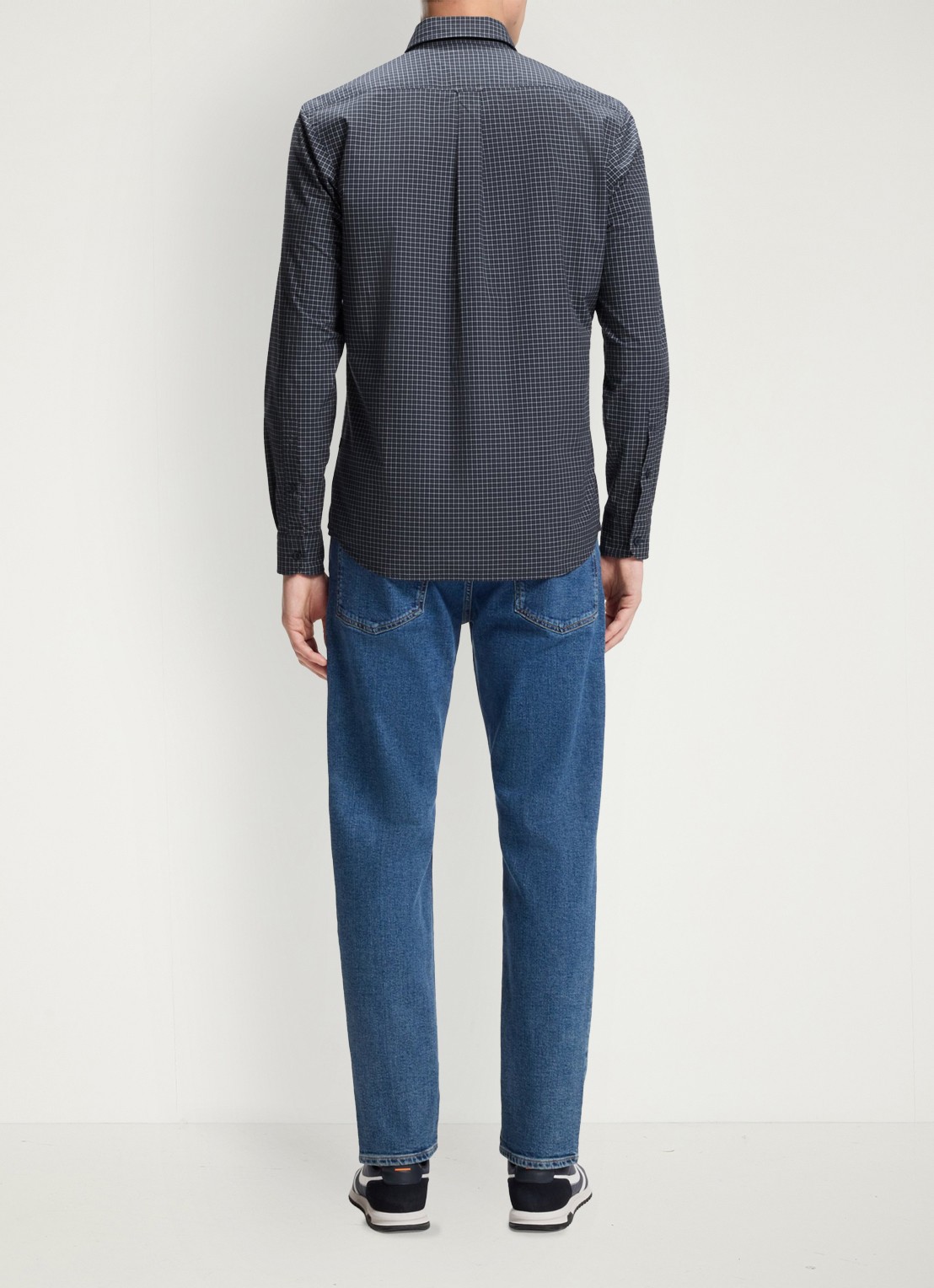 BOSS Regular fit overhemd met ruitdessin - achterkant 6 donkerblauw