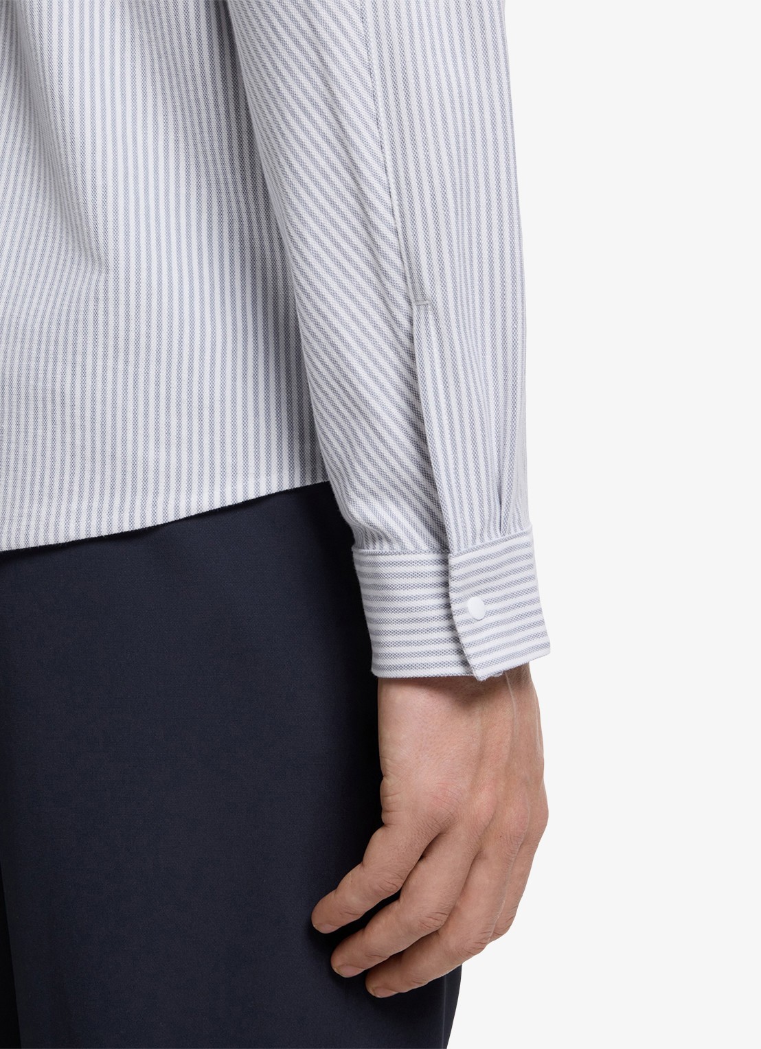 BOSS Regular fit overhemd met streepprint - detail 6 dark grey-026