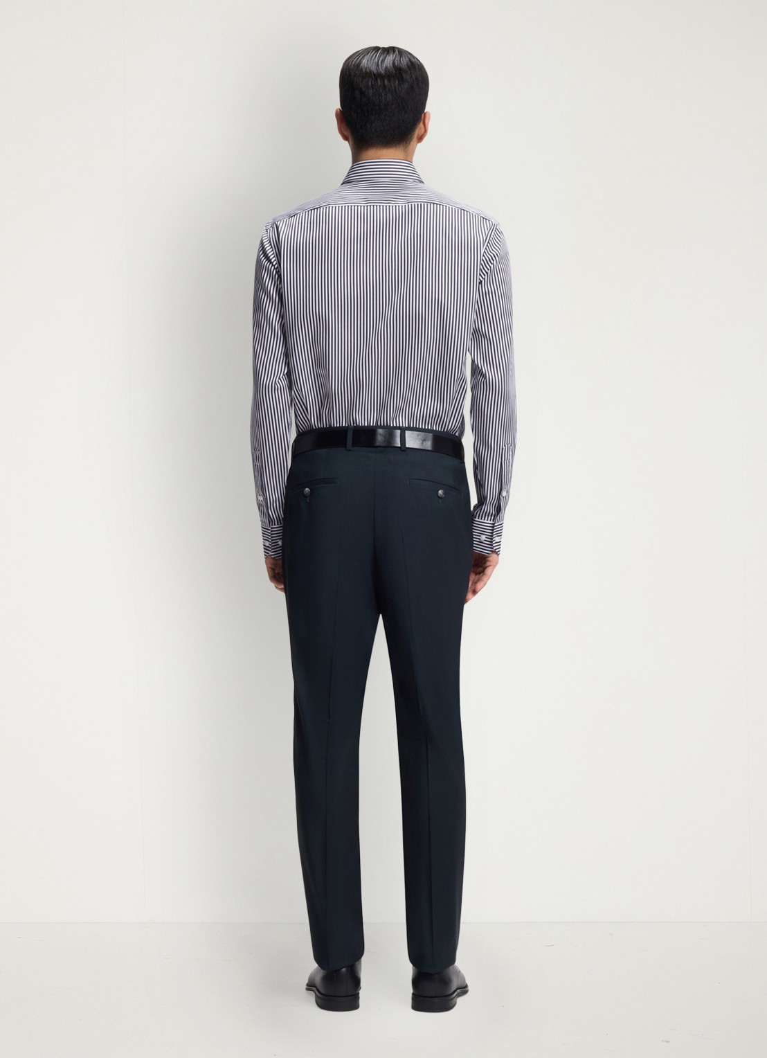 BOSS Regular fit overhemd met streepprint - achterkant 6 donkerblauw