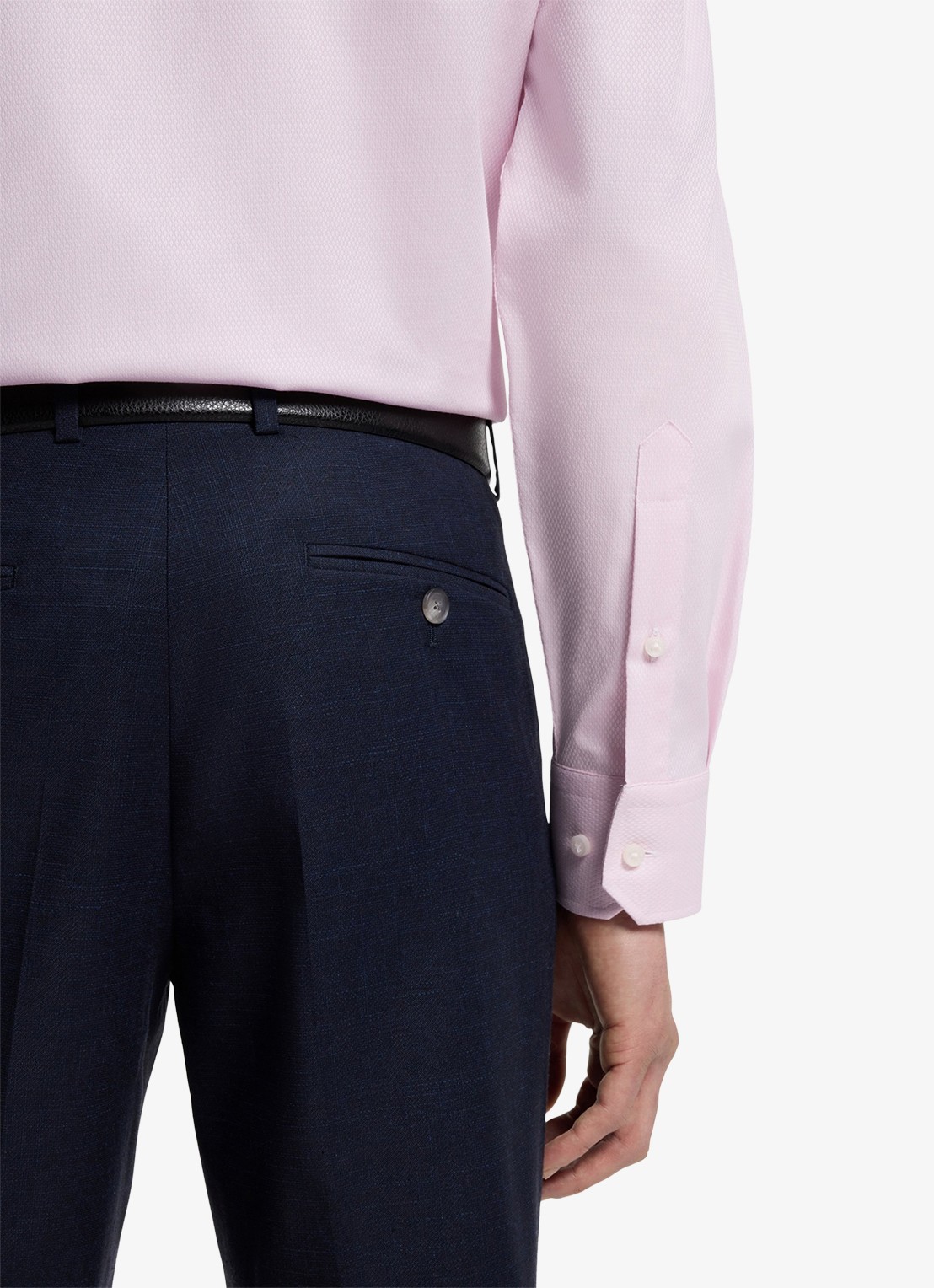 BOSS Regular-fit overhemd met stretch - detail 6 lichtroze
