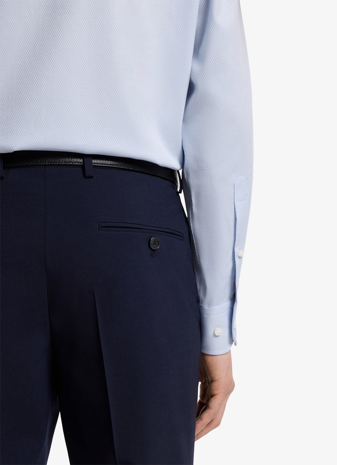 BOSS Regular-fit overhemd met stretch - detail 3 lichtblauw