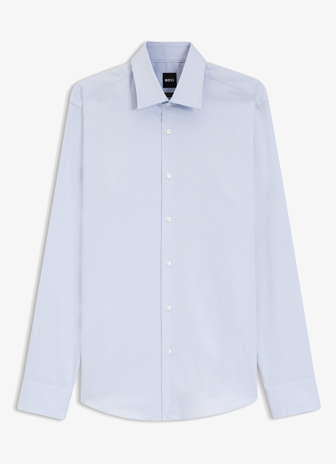 BOSS Regular-fit overhemd met stretch - voorkant 5 lichtblauw