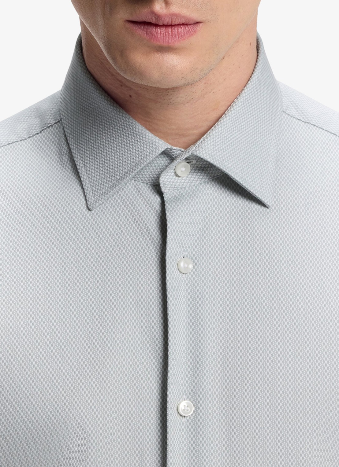 BOSS Regular-fit overhemd met stretch - detail 2 open green-373