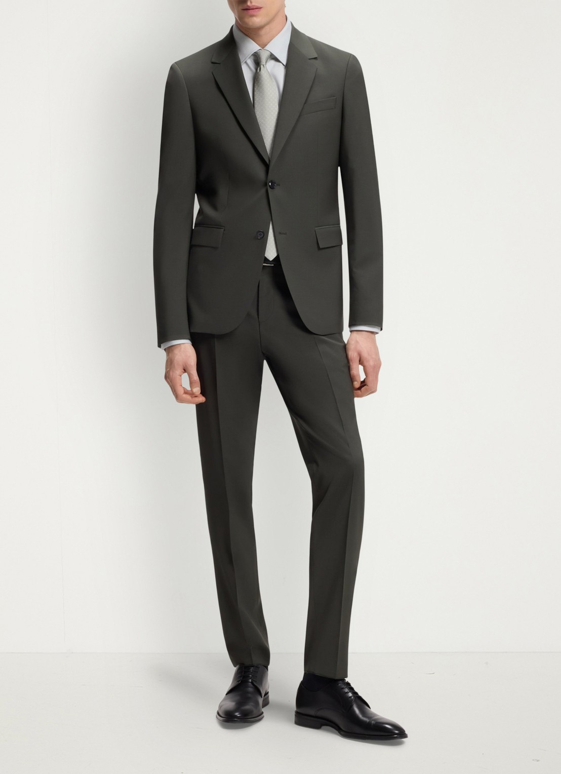 BOSS Regular-fit overhemd met stretch - voorkant 6 open green-373
