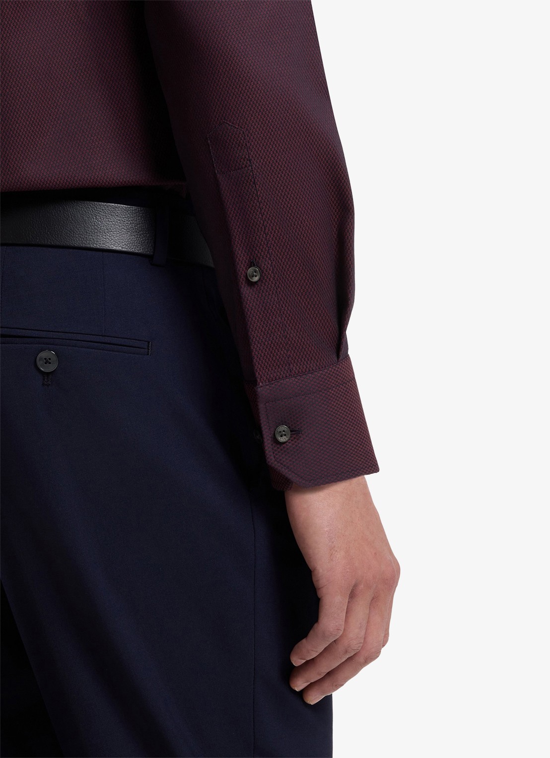 BOSS Regular-fit overhemd met stretch - detail 5 rood