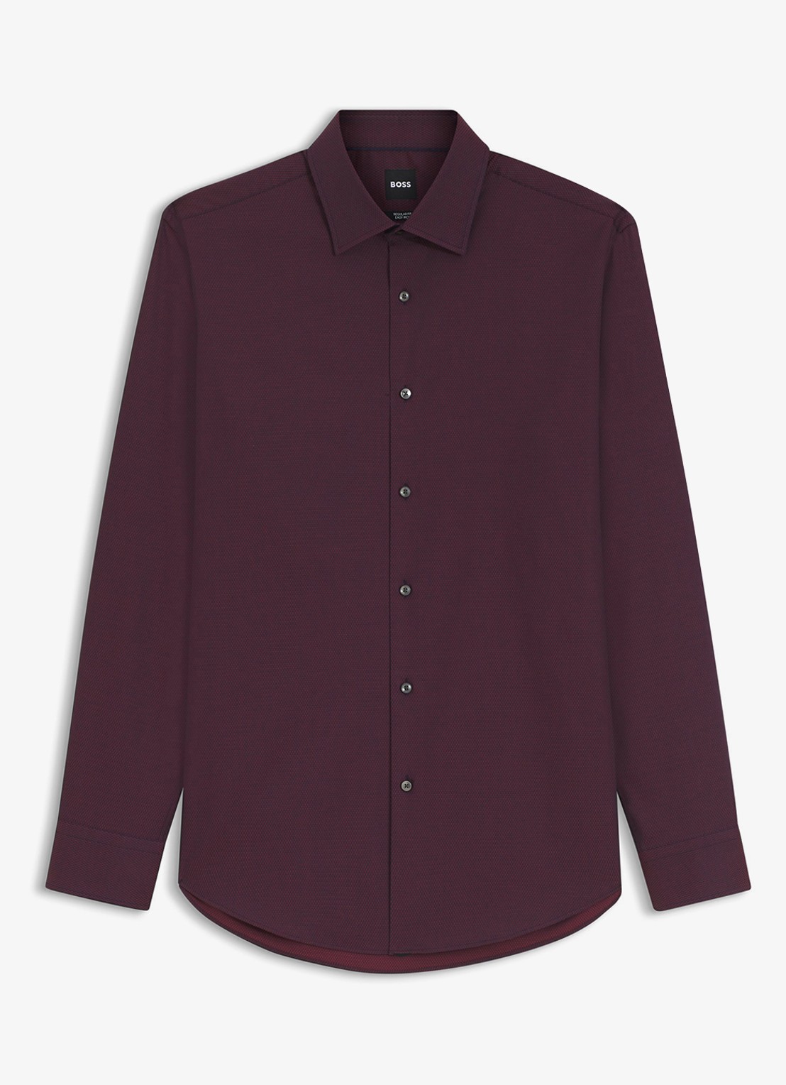 BOSS Regular-fit overhemd met stretch - voorkant rood