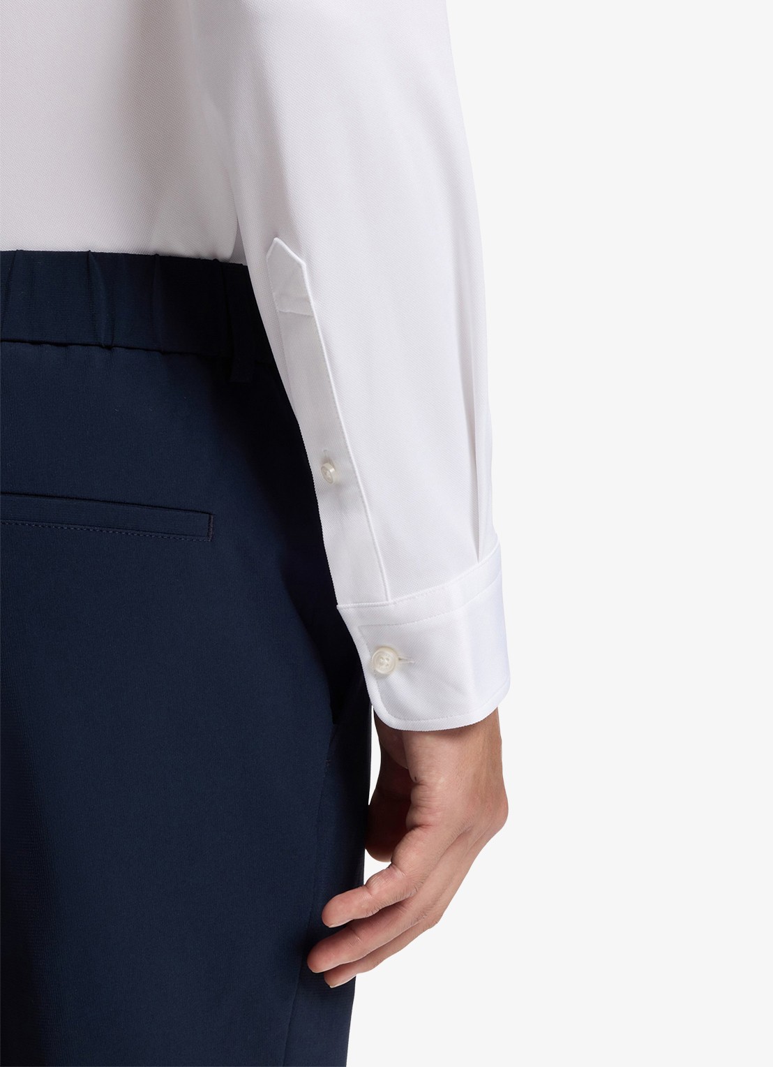 BOSS Regular fit overhemd met stretch - detail 4 wit